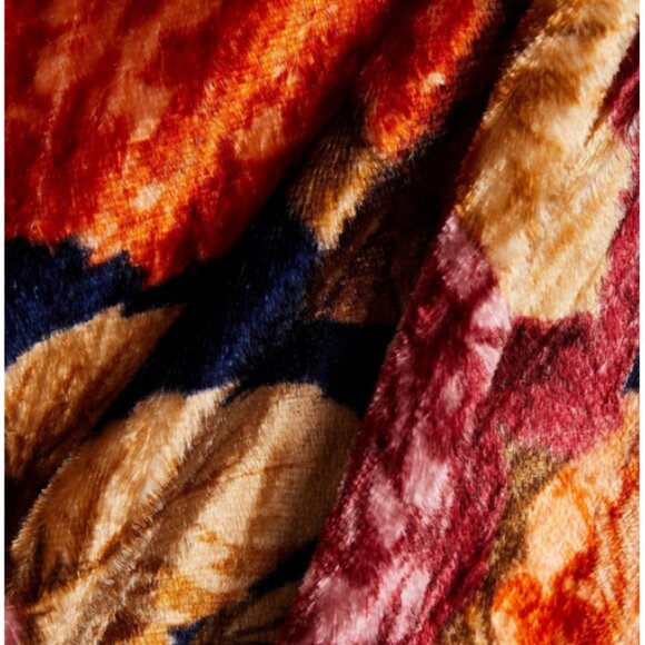 Antik Batik Camino velvet floral dress bell sleeves French designer - Picture 3 of 6